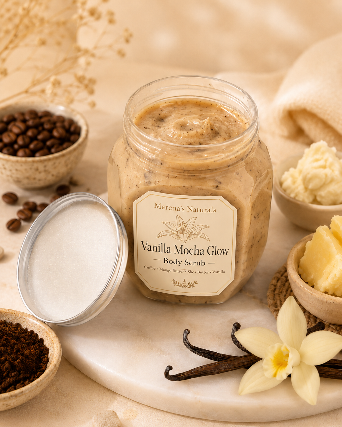 Vanilla Mocha Glow Coffee Scrub